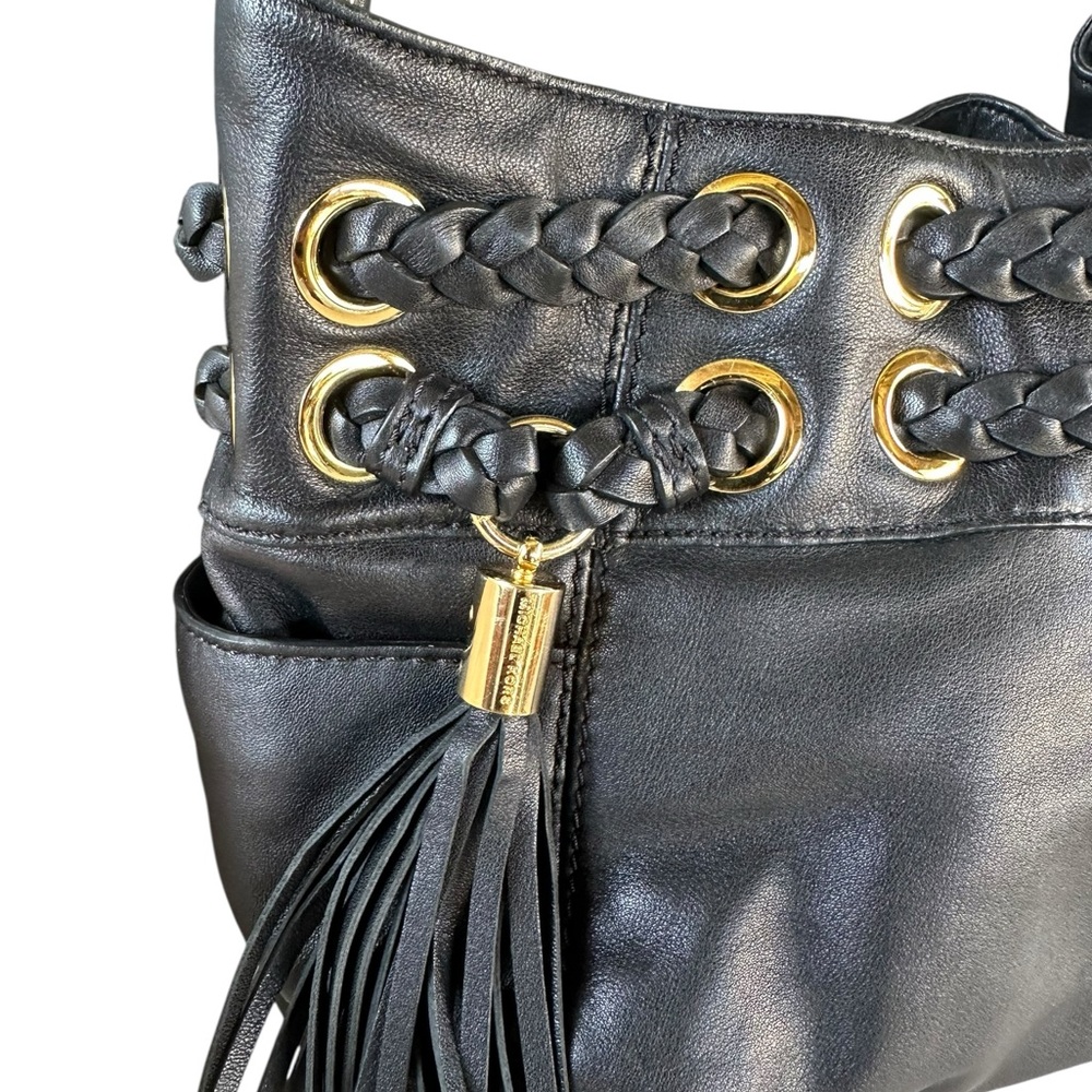 Michael Kors Black Shoulder Bag with Gold Details - Picture 3 of 9